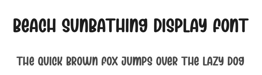 Beach Sunbathing Display Font by creativeletter — Display Font