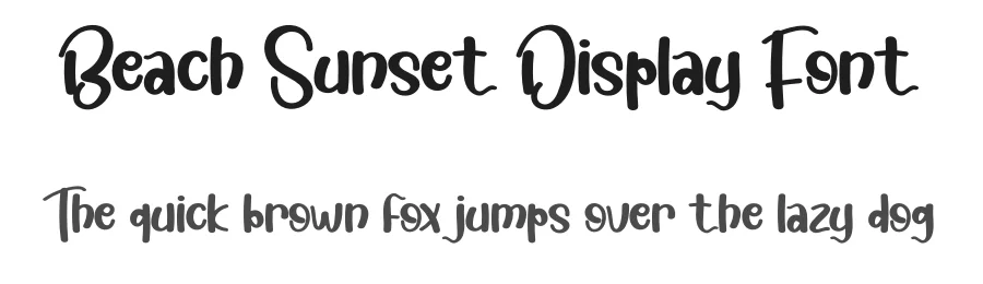 Beach Sunset Display Font by andikastudio — Script Handwritten Font