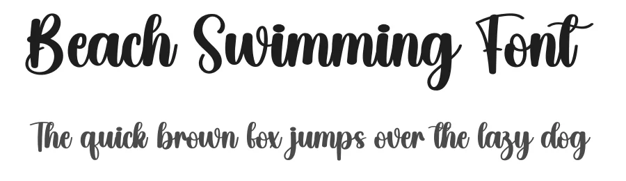 Beach Swimming Font by creativeletter — Script Handwritten Font
