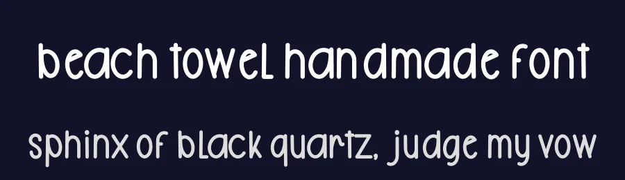 Beach Towel Handmade Font by freshtypeink — Display Font — thumbnail 2