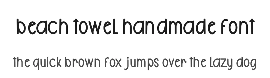 Beach Towel Handmade Font by freshtypeink — Display Font