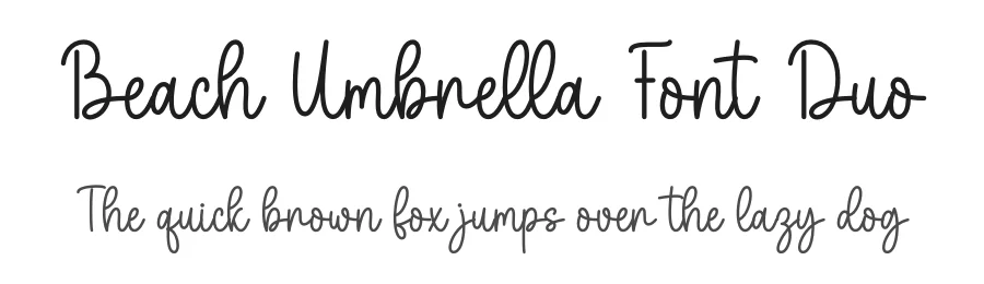 Beach Umbrella Font Duo by DN Creative — Display Font