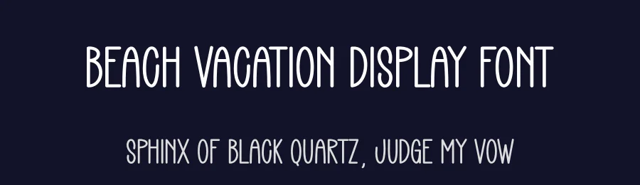 Beach Vacation Display Font by creativeletter — Display Font — thumbnail 2