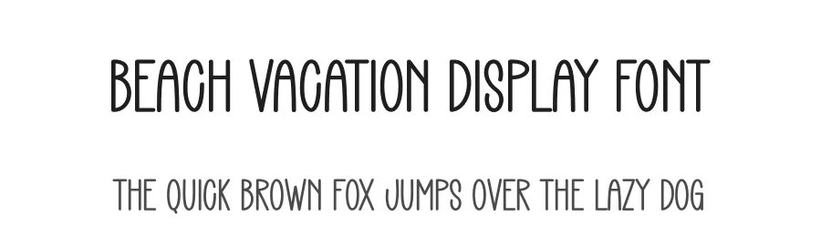 Beach Vacation Display Font by creativeletter — Display Font