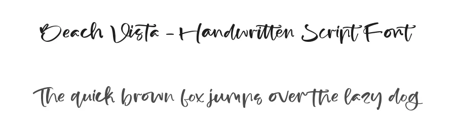 Beach Vista – Handwritten Script Font by stylishtype.co — Serif Font
