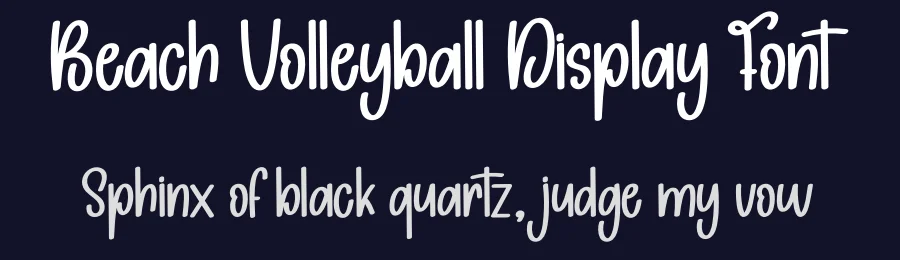 Beach Volleyball Display Font by creativeletter — Display Font — thumbnail 2
