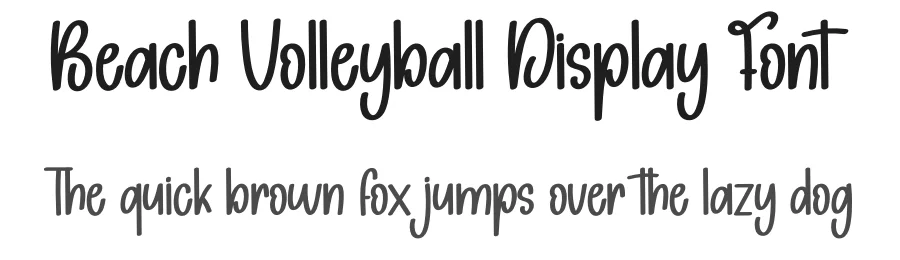 Beach Volleyball Display Font by creativeletter — Display Font
