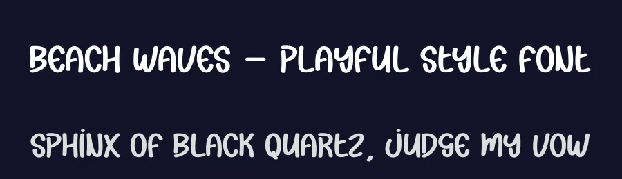 Beach Waves – Playful Style Font by creativeletter — Display Font — thumbnail 2
