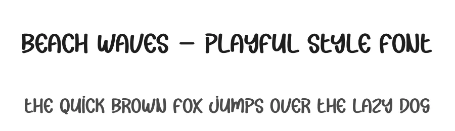 Beach Waves – Playful Style Font by creativeletter — Display Font