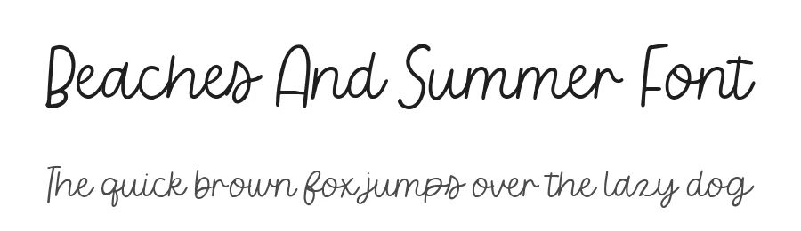 Beaches And Summer Font by metafontsy — Script Handwritten Font