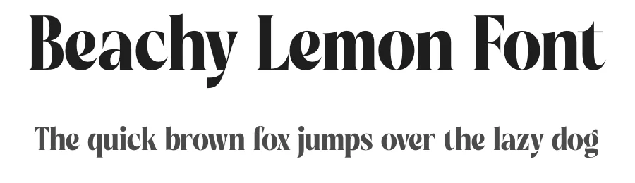 Beachy Lemon Font by timelesstype.co — Display Font