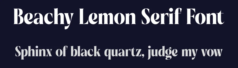 Beachy Lemon Serif Font by timelesstype.co — Display Font — thumbnail 2