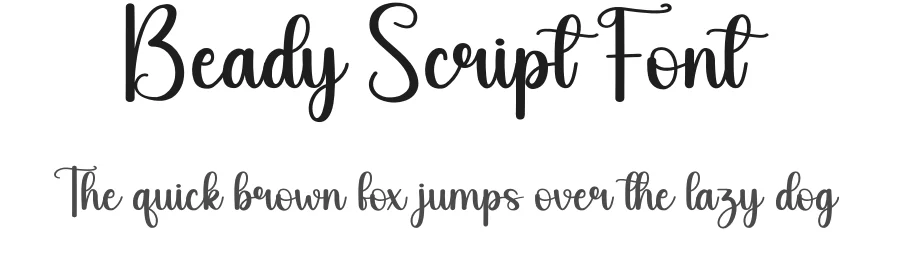 Beady Script Font by andikastudio — Script Handwritten Font