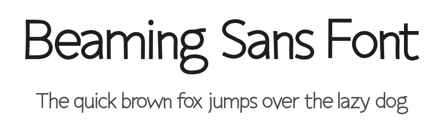 Beaming Sans Font by Hanna Bie β Sans Serif Font