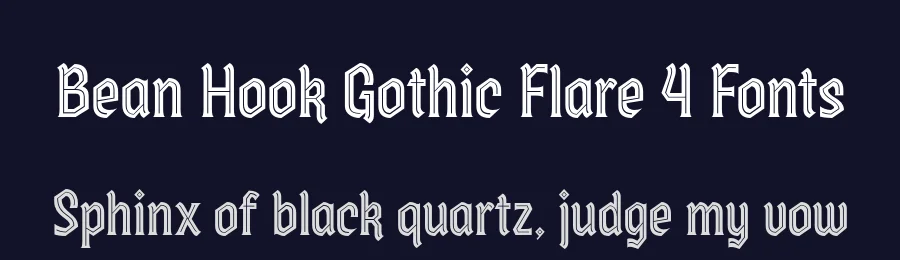 Bean Hook Gothic Flare 4 Fonts by Casloop Studio — Decorative Font — thumbnail 2