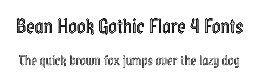 Bean Hook Gothic Flare 4 Fonts by Casloop Studio — Decorative Font