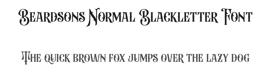 Beardsons Normal Blackletter Font by Arterfak — Blackletter Font