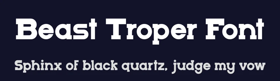 Beast Troper Font by GlyphStyle — Slab Serif Font — thumbnail 2