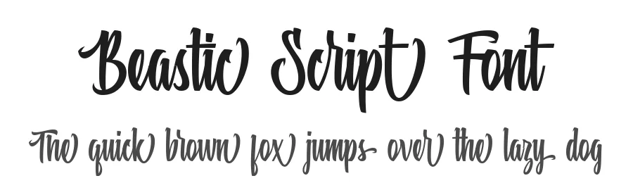 Beastic Script Font by fontkong — Script Handwritten Font
