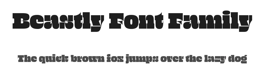 Beastly Font Family by James Edmondson โ Display Font