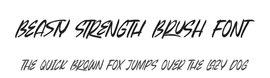Beasty Strength Brush Font by letterenastudios — Display Font