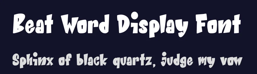 Beat Word Display Font by DnK_project — Display Font — thumbnail 2