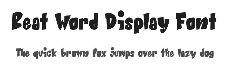 Beat Word Display Font by DnK_project — Display Font
