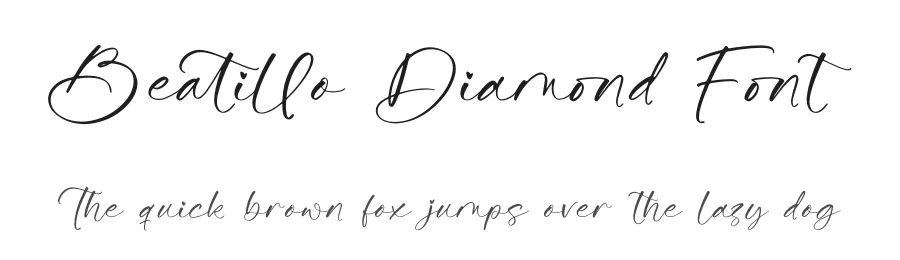 Beatillo Diamond Font by glorytype — Script Handwritten Font