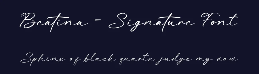 Beatina – Signature Font by Basnistudio — Script Handwritten Font — thumbnail 2