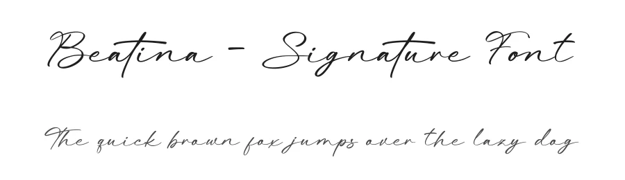 Beatina – Signature Font by Basnistudio — Script Handwritten Font