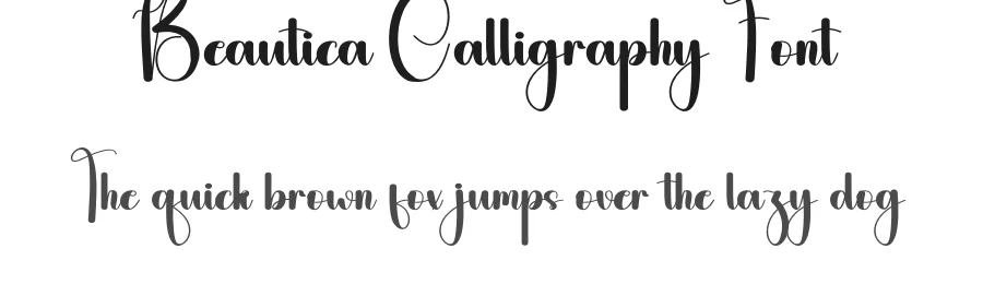 Beautica Calligraphy Font by andikastudio — Script Handwritten Font