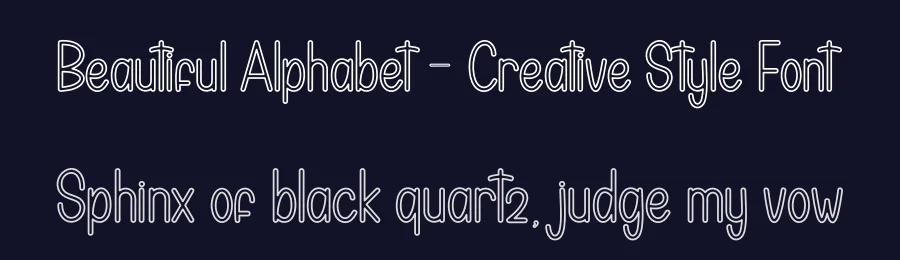Beautiful Alphabet – Creative Style Font by andikastudio — Display Font — thumbnail 2