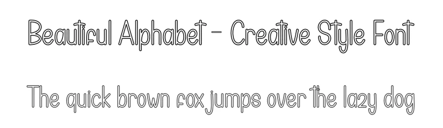Beautiful Alphabet – Creative Style Font by andikastudio — Display Font