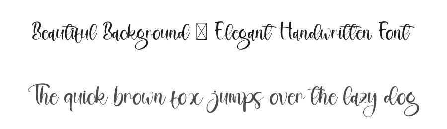 Beautiful Background – Elegant Handwritten Font by freshtypeink — Script Handwritten Font