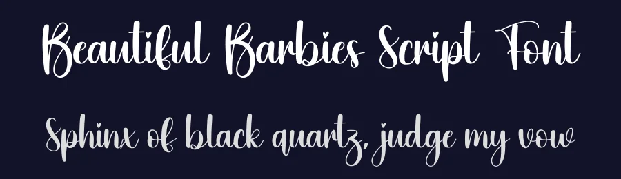 Beautiful Barbies Script Font by creativeletter — Script Handwritten Font — thumbnail 2