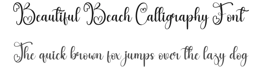Beautiful Beach Calligraphy Font by creativeletter — Script Handwritten Font
