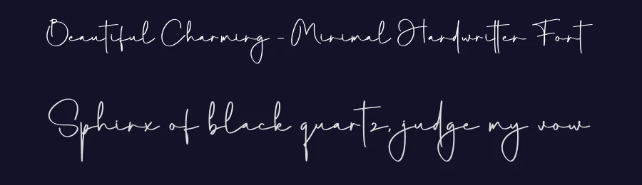 Beautiful Charming – Minimal Handwritten Font by creativeletter — Script Handwritten Font — thumbnail 2