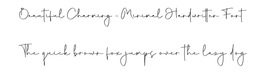 Beautiful Charming – Minimal Handwritten Font by creativeletter — Script Handwritten Font