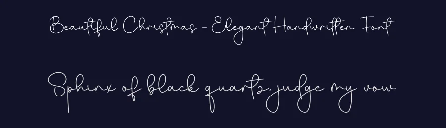 Beautiful Christmas – Elegant Handwritten Font by creativeletter — Script Handwritten Font — thumbnail 2