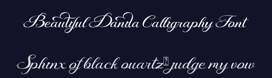 Beautiful Danila Calligraphy Font by Yoga Letter — Script Handwritten Font — thumbnail 2
