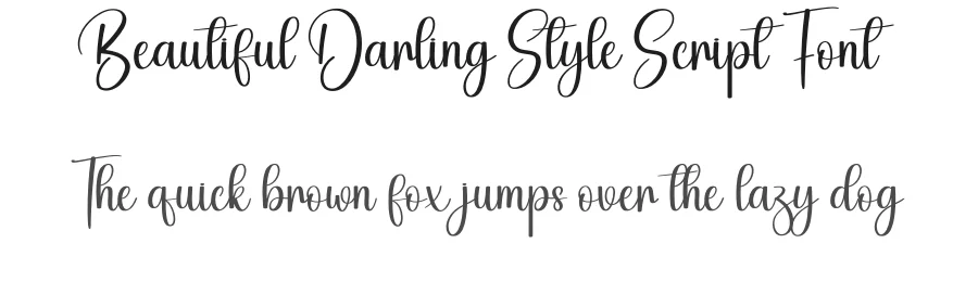 Beautiful Darling Style Script Font by creativeletter — Script Handwritten Font