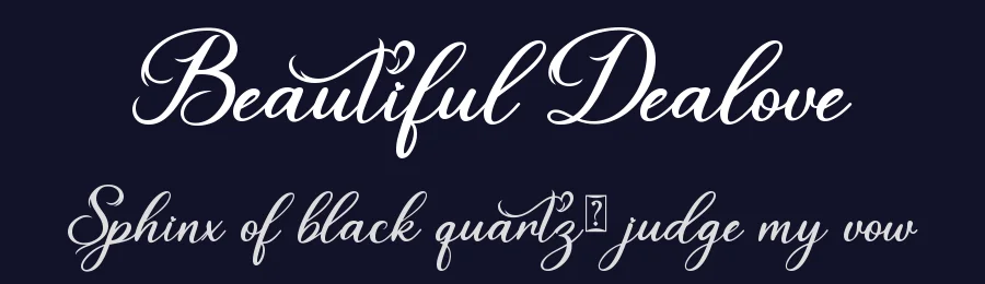 Beautiful Dealove by Yoga Letter — Script Handwritten Font — thumbnail 2