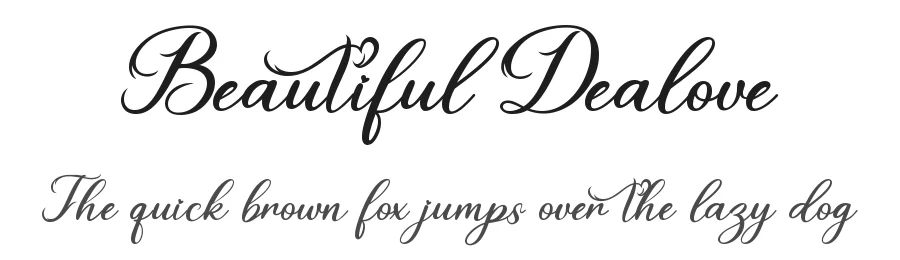 Beautiful Dealove by Yoga Letter — Script Handwritten Font