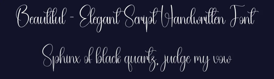 Beautiful – Elegant Script Handwritten Font by creativeletter — Script Handwritten Font — thumbnail 2