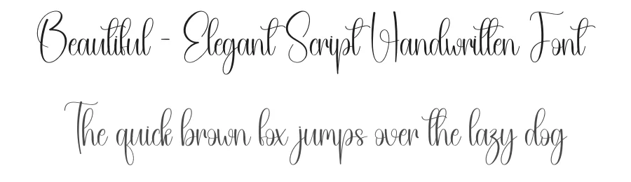 Beautiful – Elegant Script Handwritten Font by creativeletter — Script Handwritten Font