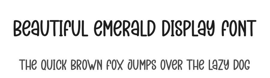 Beautiful Emerald Display Font by creativeletter — Display Font