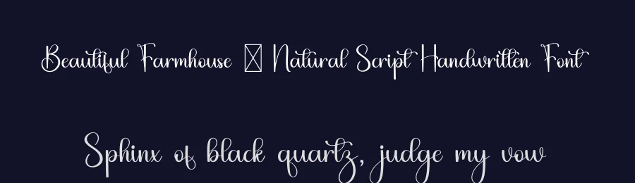 Beautiful Farmhouse – Natural Script Handwritten Font by freshtypeink — Script Handwritten Font — thumbnail 2