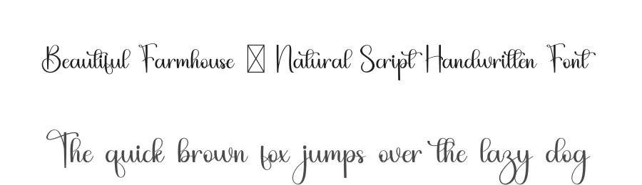 Beautiful Farmhouse – Natural Script Handwritten Font by freshtypeink — Script Handwritten Font
