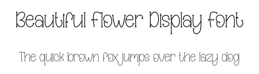 Beautiful Flower Display Font by creativeletter — Display Font