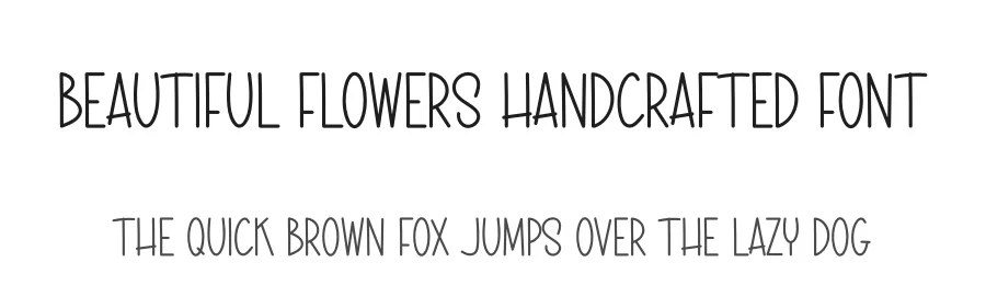 Beautiful Flowers Handcrafted Font by andikastudio — Display Font